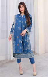 Radisson By Rashid Textile Embroidered Khaddar 3 Piece Unstitched Suit RT24R D-8355