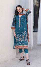 Radisson By Rashid Textile Embroidered Khaddar 3 Piece Unstitched Suit RT24R D-8356