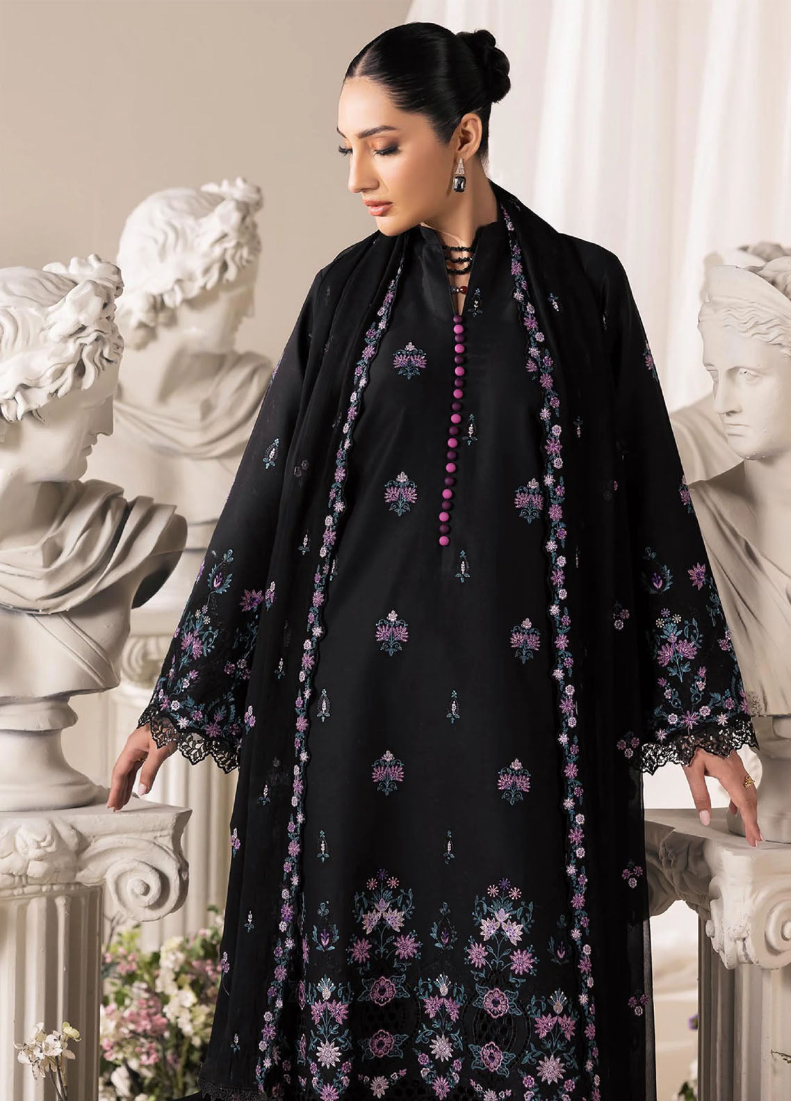Rajbari Exclusive Embroidered Lawn 3 Piece Unstitched Suit RB26EE D-01 Rajbari Exclusive Embroidered Lawn 3 Piece Unstitched Suit RB26EE D-01