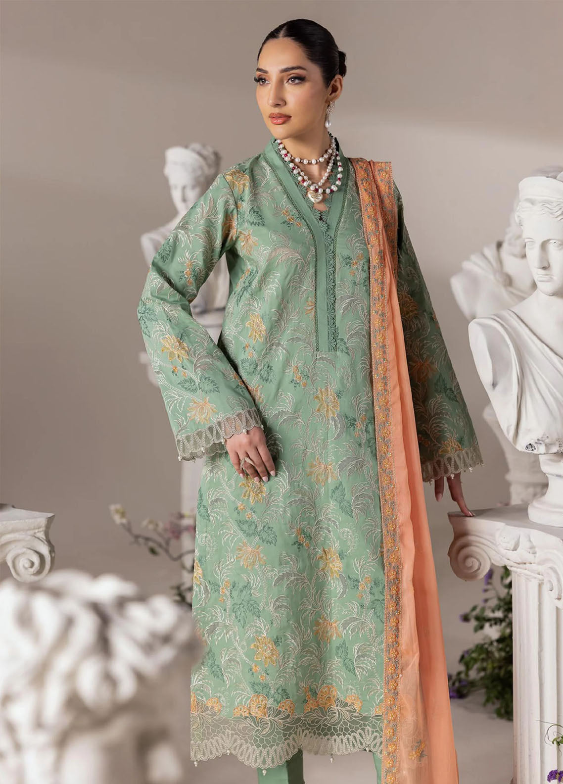 Rajbari Exclusive Embroidered Lawn 3 Piece Unstitched Suit RB26EE D-06 Rajbari Exclusive Embroidered Lawn 3 Piece Unstitched Suit RB26EE D-06