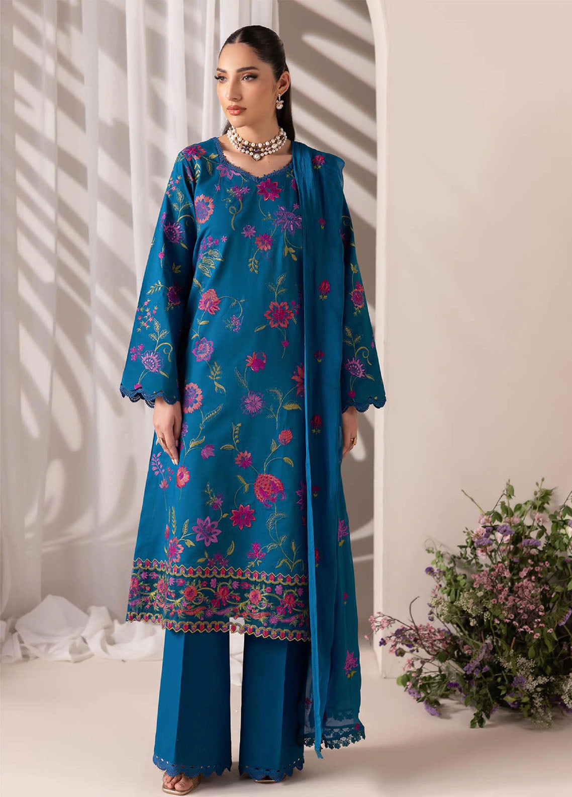 Rajbari Exclusive Embroidered Lawn 3 Piece Unstitched Suit RB26EE D-11 Rajbari Exclusive Embroidered Lawn 3 Piece Unstitched Suit RB26EE D-11