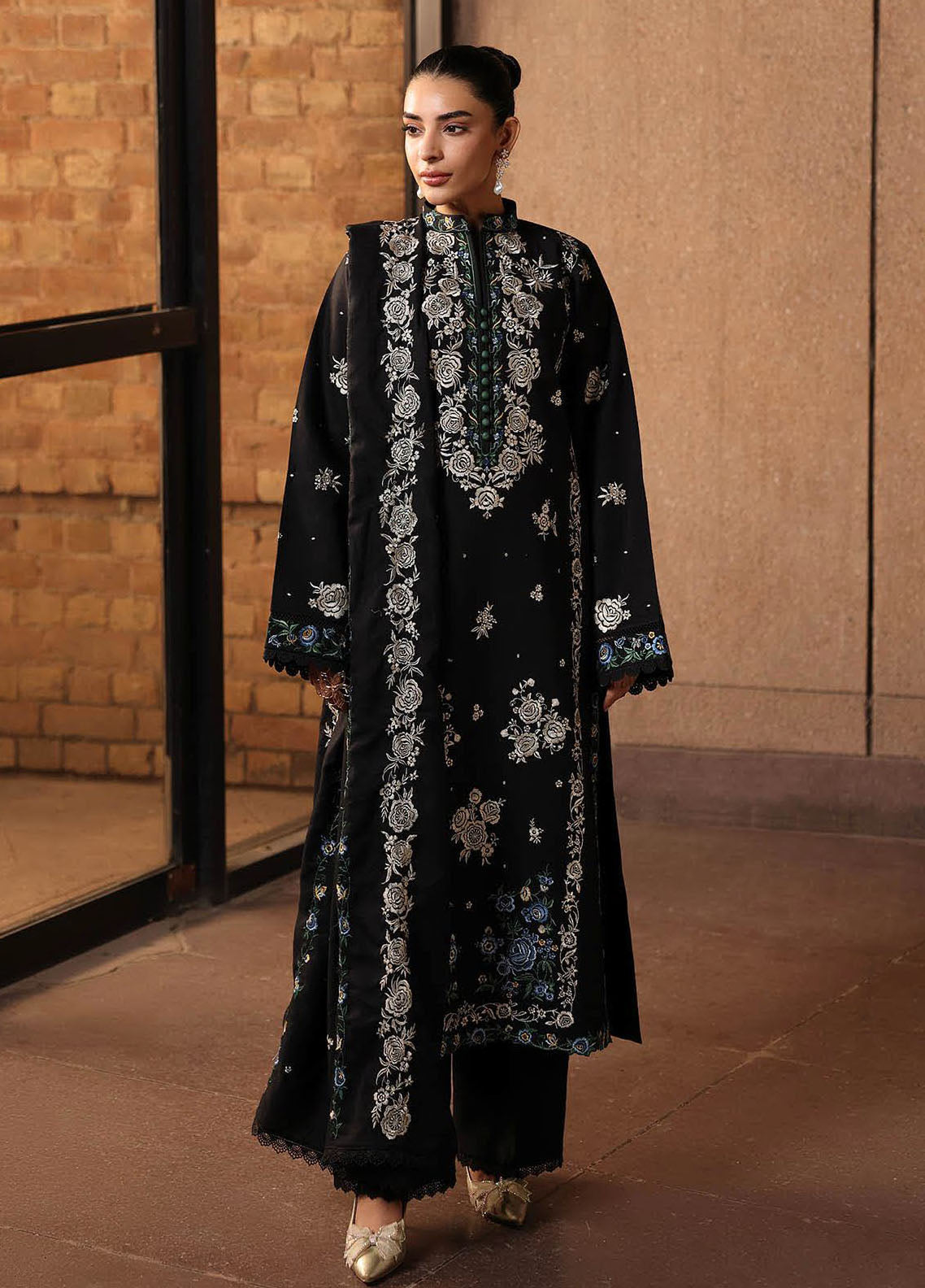 Rajbari Premium Embroidered Peach Leather 3 Piece Unstitched Suit RB25PWSE D-01 Rajbari Premium Embroidered Peach Leather 3 Piece Unstitched Suit RB25PWSE D-01