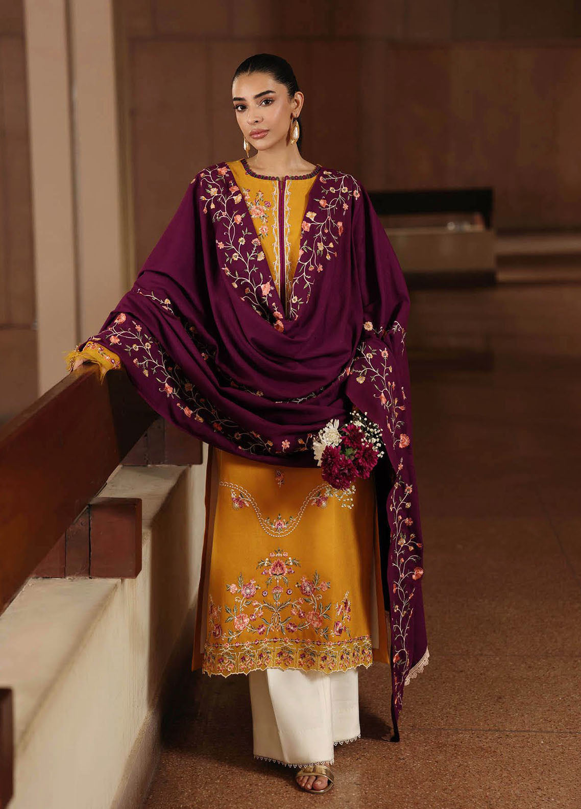 Rajbari Premium Embroidered Peach Leather 3 Piece Unstitched Suit RB25PWSE D-03 Rajbari Premium Embroidered Peach Leather 3 Piece Unstitched Suit RB25PWSE D-03