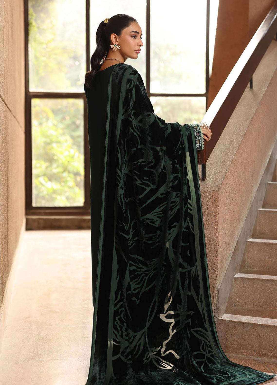 Rajbari Premium Embroidered Peach Leather 3 Piece Unstitched Suit RB25PWSE D-09 Rajbari Premium Embroidered Peach Leather 3 Piece Unstitched Suit RB25PWSE D-09