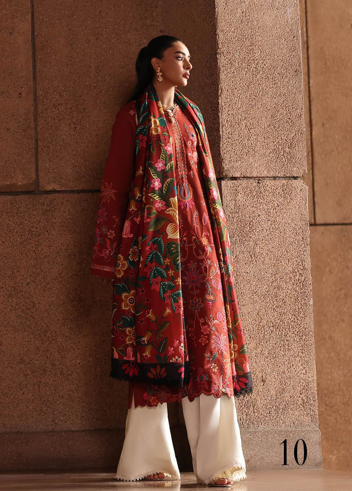 Rajbari Premium Embroidered Peach Leather 3 Piece Unstitched Suit RB25PWSE D-10 Rajbari Premium Embroidered Peach Leather 3 Piece Unstitched Suit RB25PWSE D-10