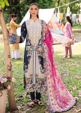 RajBari Schiffli Printkari Embroidered Lawn 3 Piece Unstitched Suit RB25S SPE-12