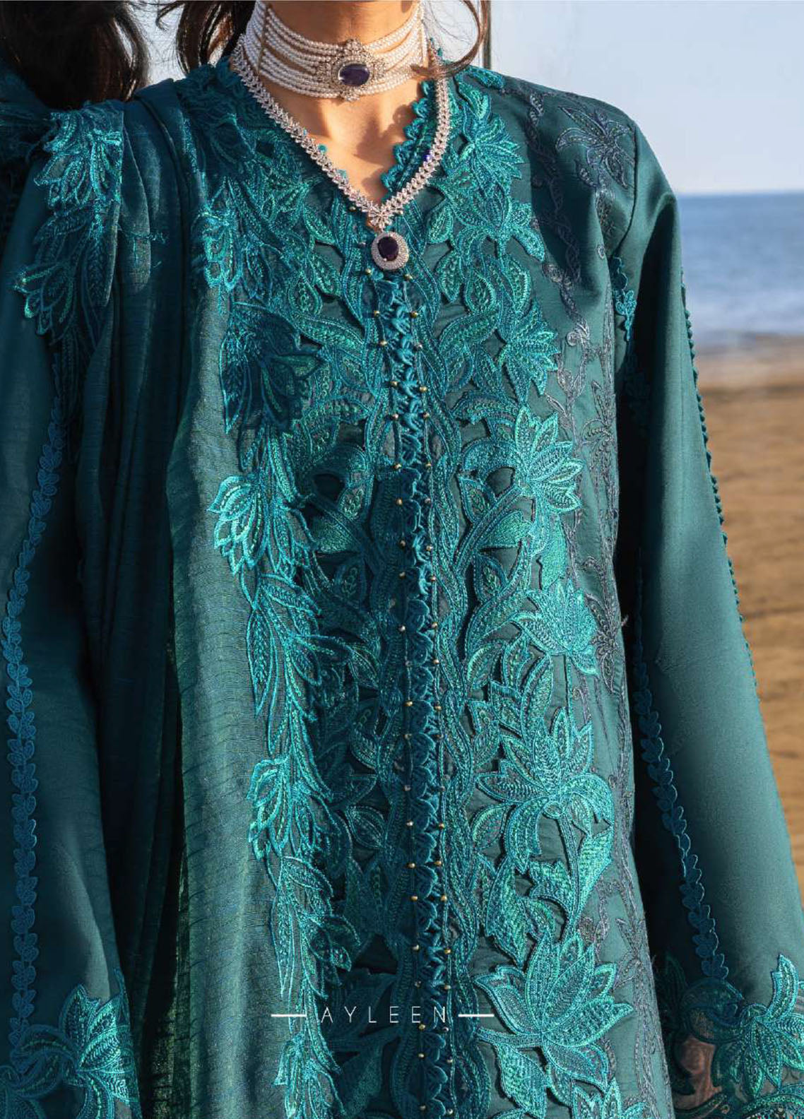 Rang Rasiya Premium Embroidered Lawn 3 Piece Unstitched Suit RR26P D-AYLEEN Rang Rasiya Premium Embroidered Lawn 3 Piece Unstitched Suit RR26P D-AYLEEN