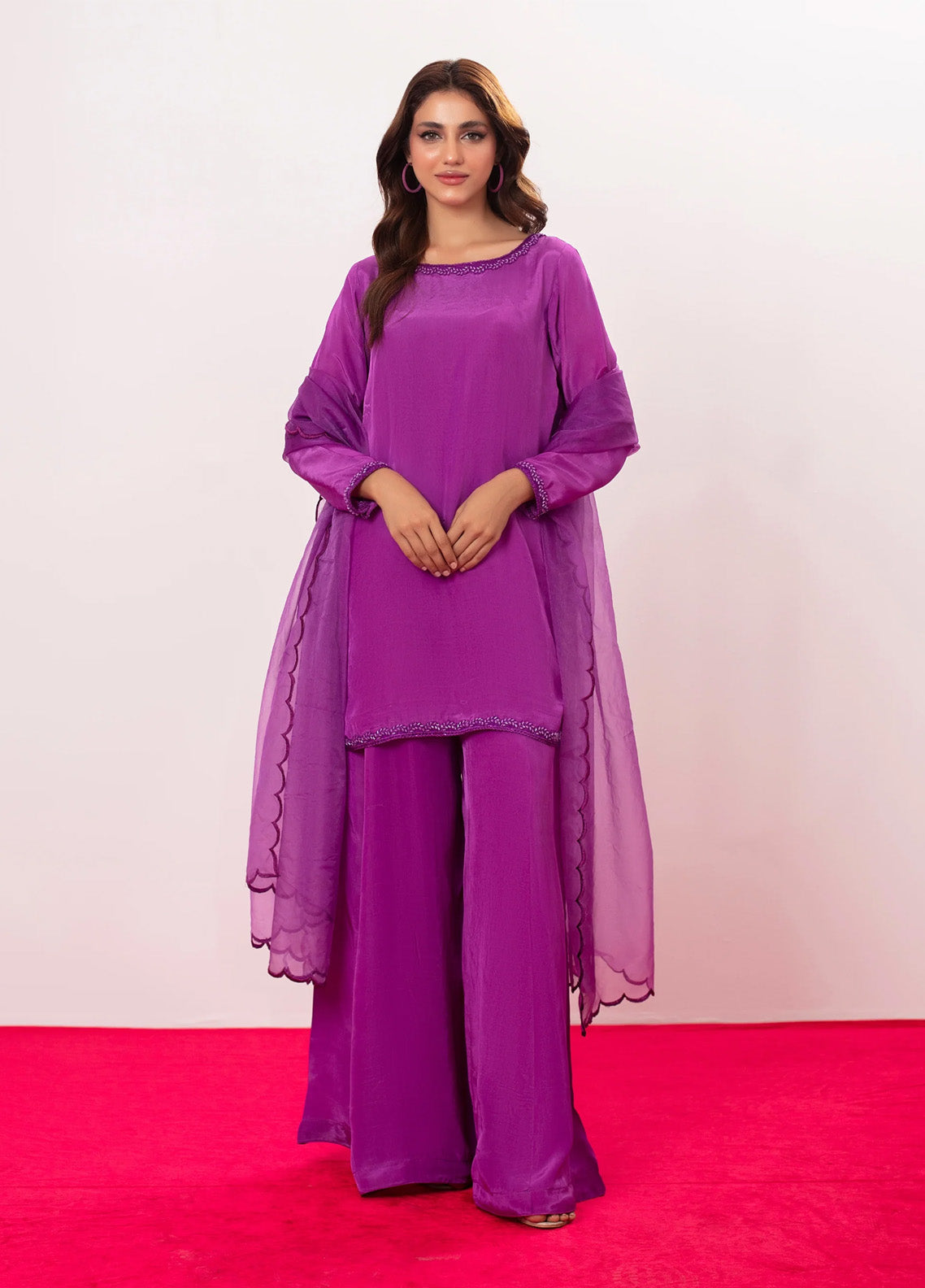 Rangeen Festive Luxe Printed Raw Silk 2 Piece Stitched Suit RN25FL-2P D-PLUM Rangeen Festive Luxe Printed Raw Silk 2 Piece Stitched Suit RN25FL-2P D-PLUM