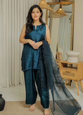 Rangeen Festive Luxe Printed Raw Silk 3 Piece Stitched Suit RN25FL-3P D-BELLE
