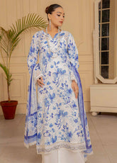 Rangkari By Noorjahan Embroidered Lawn 3 Piece Unstitched Suit NJ25R FLL-02