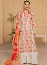 Rangkari By Noorjahan Embroidered Lawn 3 Piece Unstitched Suit NJ25R FLL-05