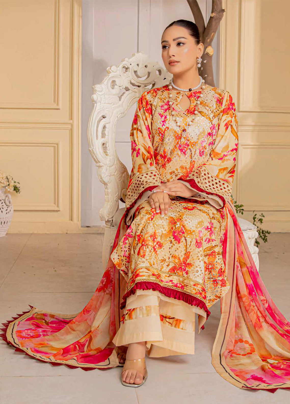 Rangkari By Noorjahan Embroidered Lawn 3 Piece Unstitched Suit NJ25R FLL-10 Rangkari By Noorjahan Embroidered Lawn 3 Piece Unstitched Suit NJ25R FLL-10
