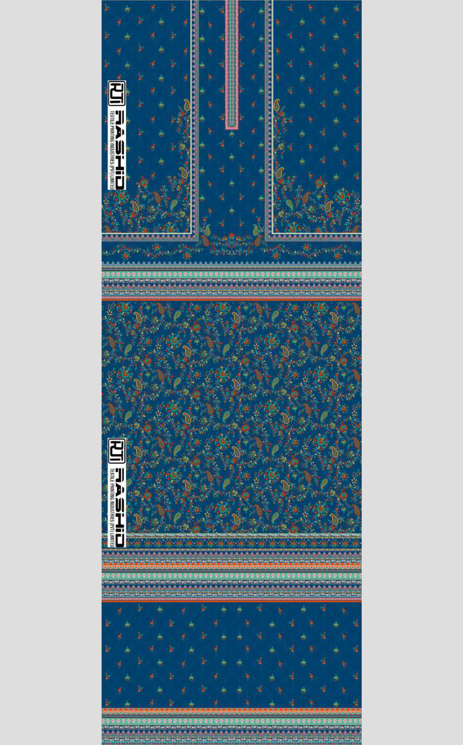 Rashid Textile Designer Printed Linen 3 Piece Unstitched Suit RT24DL D-5917 Rashid Textile Designer Printed Linen 3 Piece Unstitched Suit RT24DL D-5917