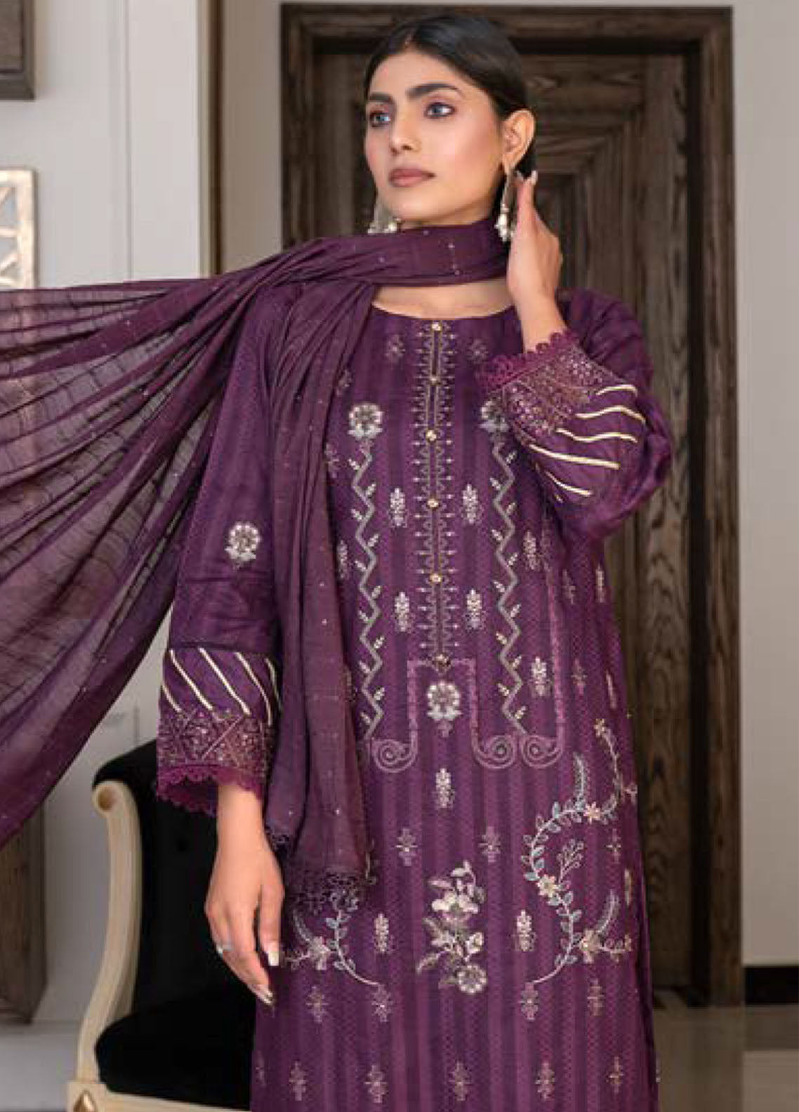 Rashq-E-Qamar By Noorjahan Eid Embroidered Lawn Dupatta 3 Piece Unstitched Suit NJ24RQEEL D-04 Rashq-E-Qamar By Noorjahan Eid Embroidered Lawn Dupatta 3 Piece Unstitched Suit NJ24RQEEL D-04