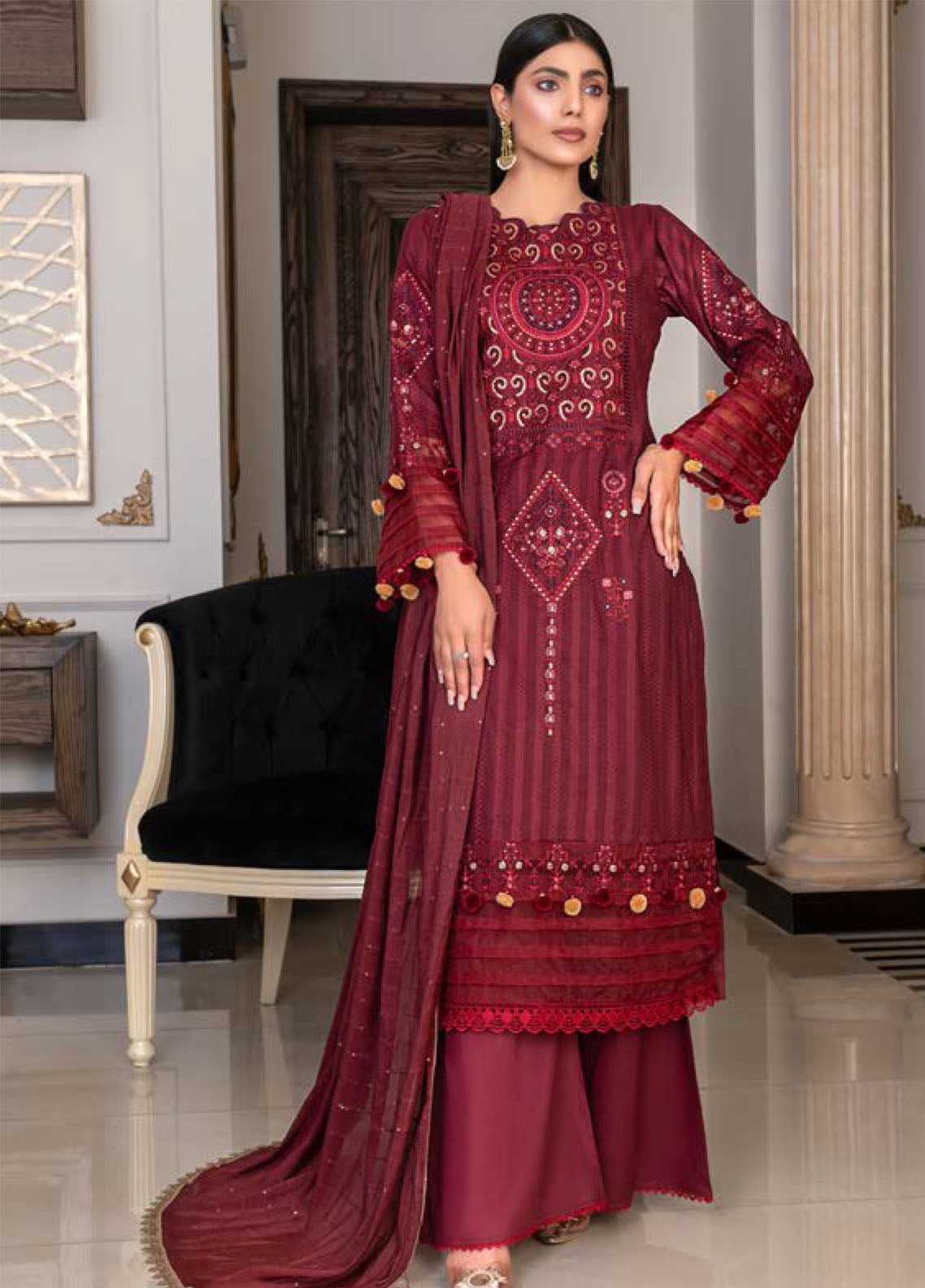 Rashq-E-Qamar By Noorjahan Eid Embroidered Lawn Dupatta 3 Piece Unstitched Suit NJ24RQEEL D-05 Rashq-E-Qamar By Noorjahan Eid Embroidered Lawn Dupatta 3 Piece Unstitched Suit NJ24RQEEL D-05