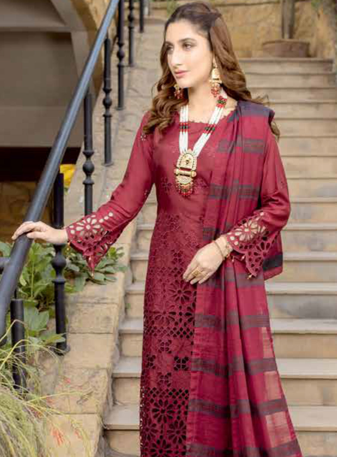 Raspberry By Schick Embroidered Schiffli Boring Viscose 3 Piece Unstitched Suit SDH24R D-06 Raspberry By Schick Embroidered Schiffli Boring Viscose 3 Piece Unstitched Suit SDH24R D-06