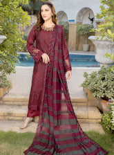 Raspberry By Schick Embroidered Schiffli Boring Viscose 3 Piece Unstitched Suit SDH24R D-08