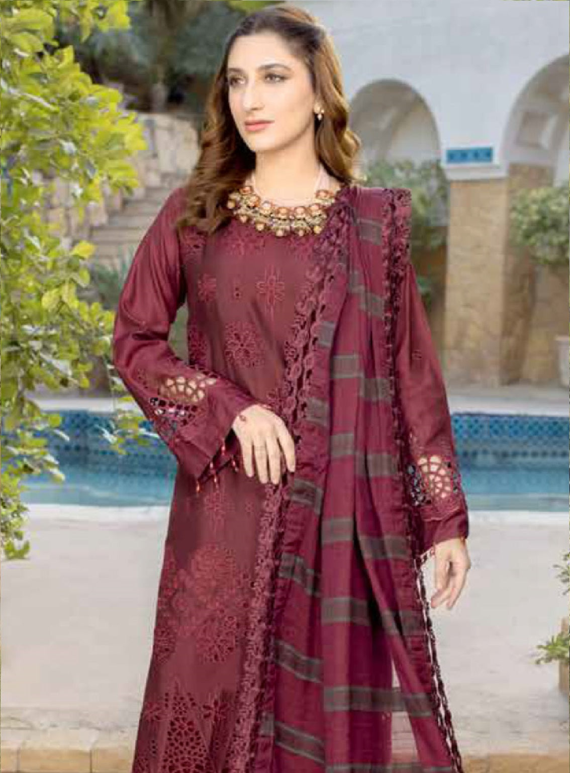 Raspberry By Schick Embroidered Schiffli Boring Viscose 3 Piece Unstitched Suit SDH24R D-08 Raspberry By Schick Embroidered Schiffli Boring Viscose 3 Piece Unstitched Suit SDH24R D-08