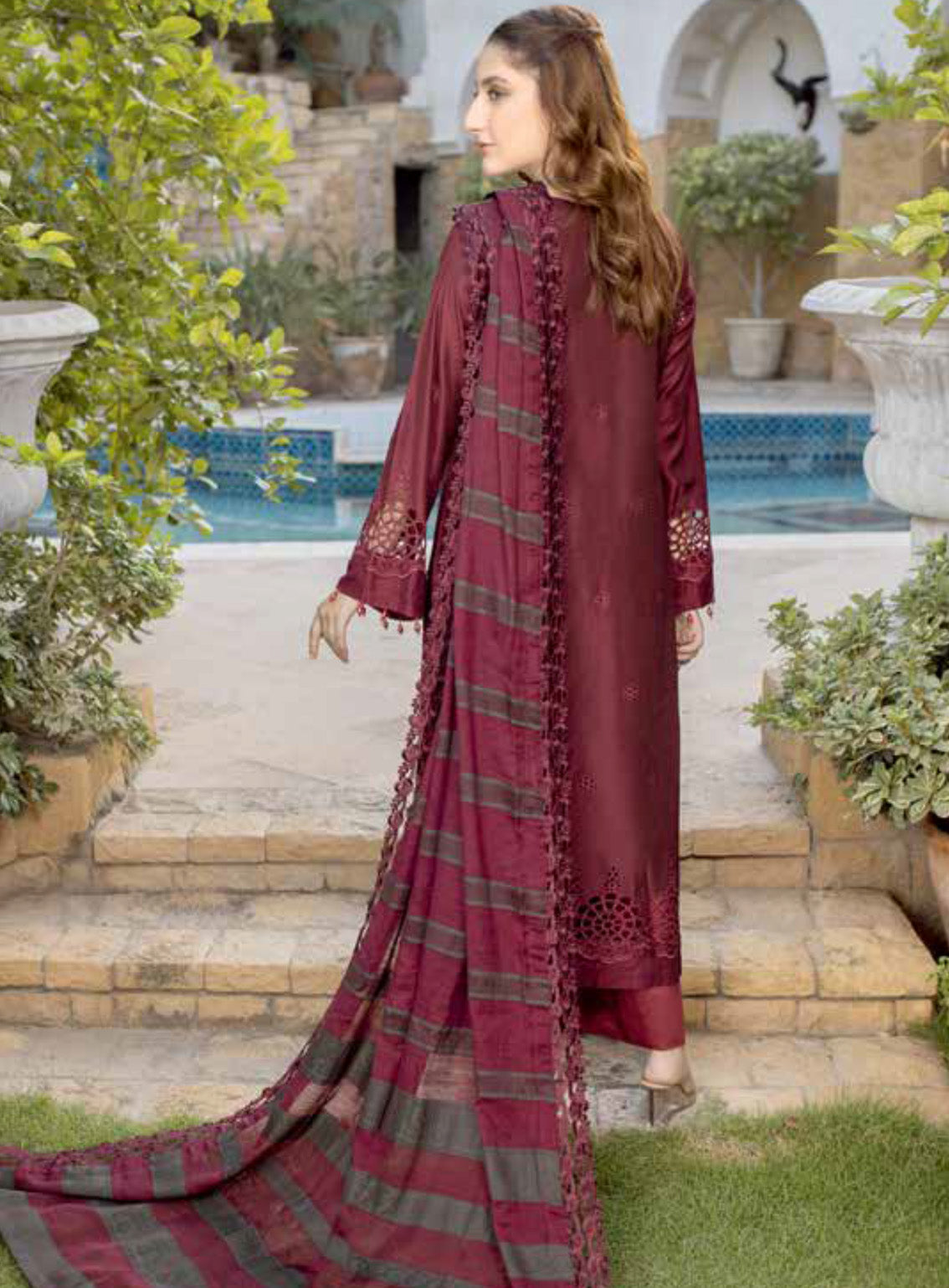 Raspberry By Schick Embroidered Schiffli Boring Viscose 3 Piece Unstitched Suit SDH24R D-08 Raspberry By Schick Embroidered Schiffli Boring Viscose 3 Piece Unstitched Suit SDH24R D-08