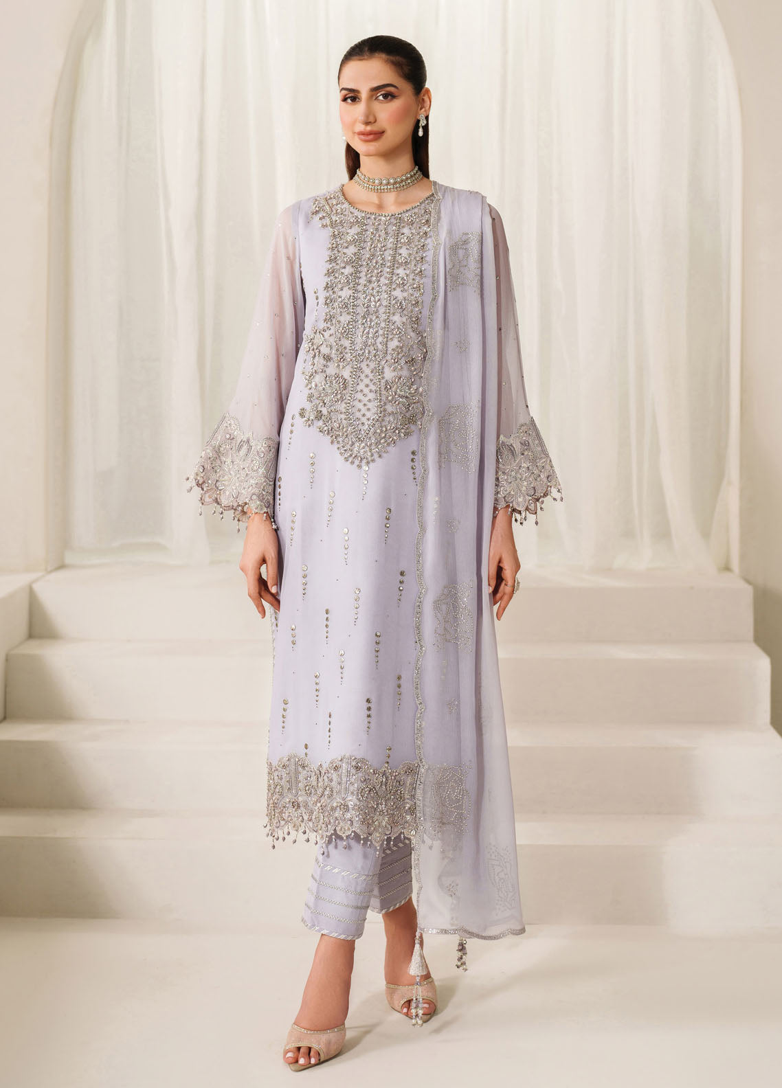 Reena By Alizeh Embroidered Chiffon 3 Piece Unstitched Suit AF25RV5 D-4050 FEEHA Reena By Alizeh Embroidered Chiffon 3 Piece Unstitched Suit AF25RV5 D-4050 FEEHA