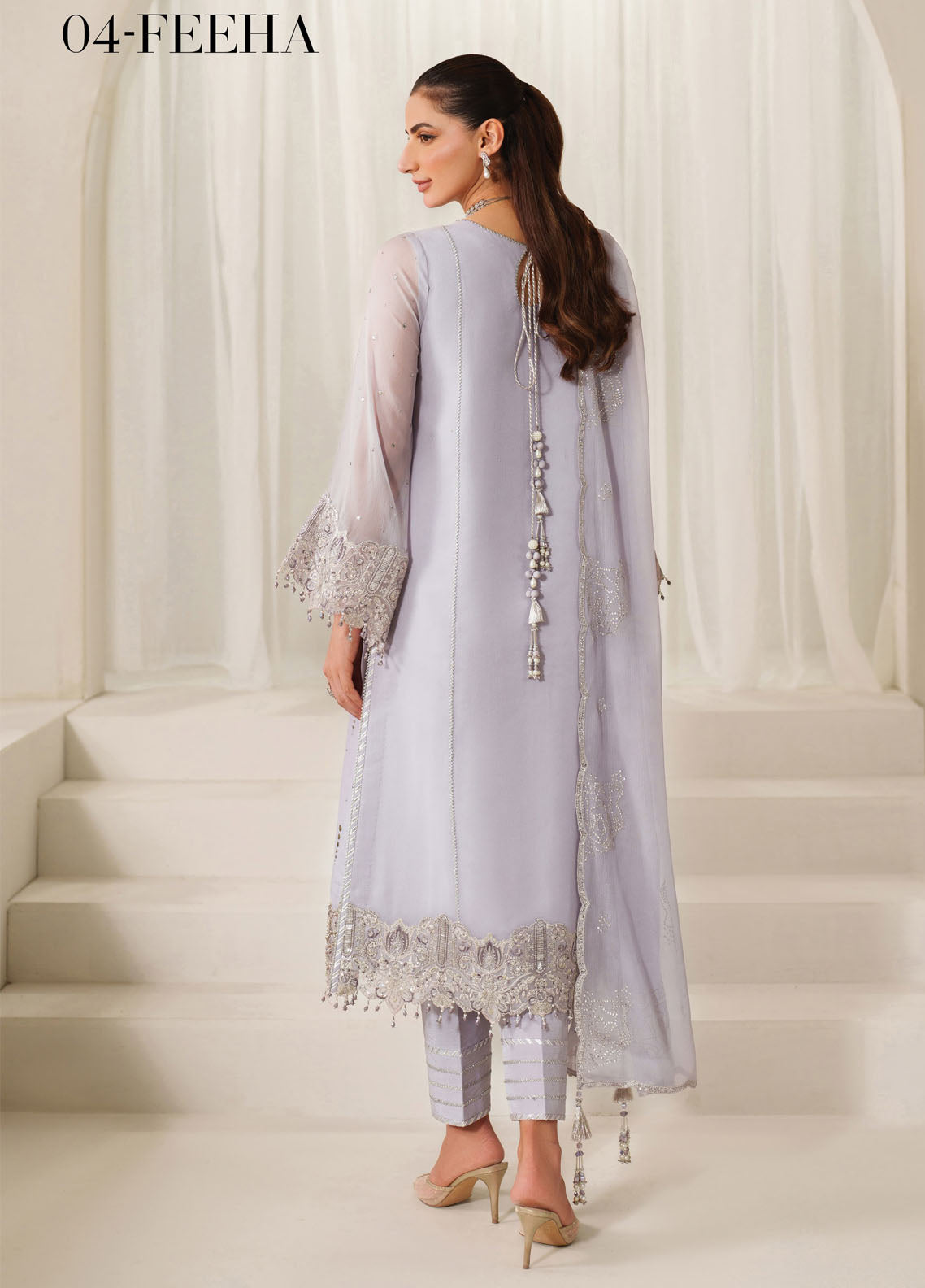 Reena By Alizeh Embroidered Chiffon 3 Piece Unstitched Suit AF25RV5 D-4050 FEEHA Reena By Alizeh Embroidered Chiffon 3 Piece Unstitched Suit AF25RV5 D-4050 FEEHA