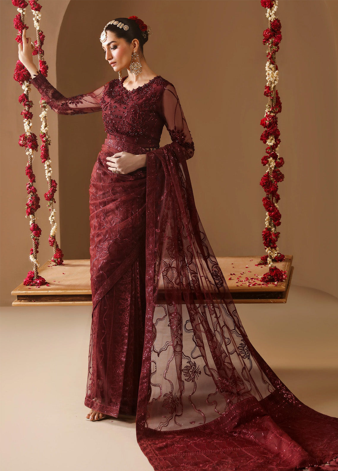 Reena By Alizeh Embroidered Chiffon 3 Piece Unstitched Suit AFB24RWV3 D-02 GULAB Reena By Alizeh Embroidered Chiffon 3 Piece Unstitched Suit AFB24RWV3 D-02 GULAB
