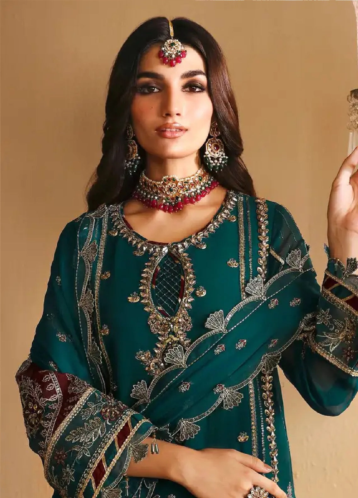 Reena By Alizeh Embroidered Chiffon 3 Piece Unstitched Suit AFB24RWV3 D-04 KHIVA Reena By Alizeh Embroidered Chiffon 3 Piece Unstitched Suit AFB24RWV3 D-04 KHIVA
