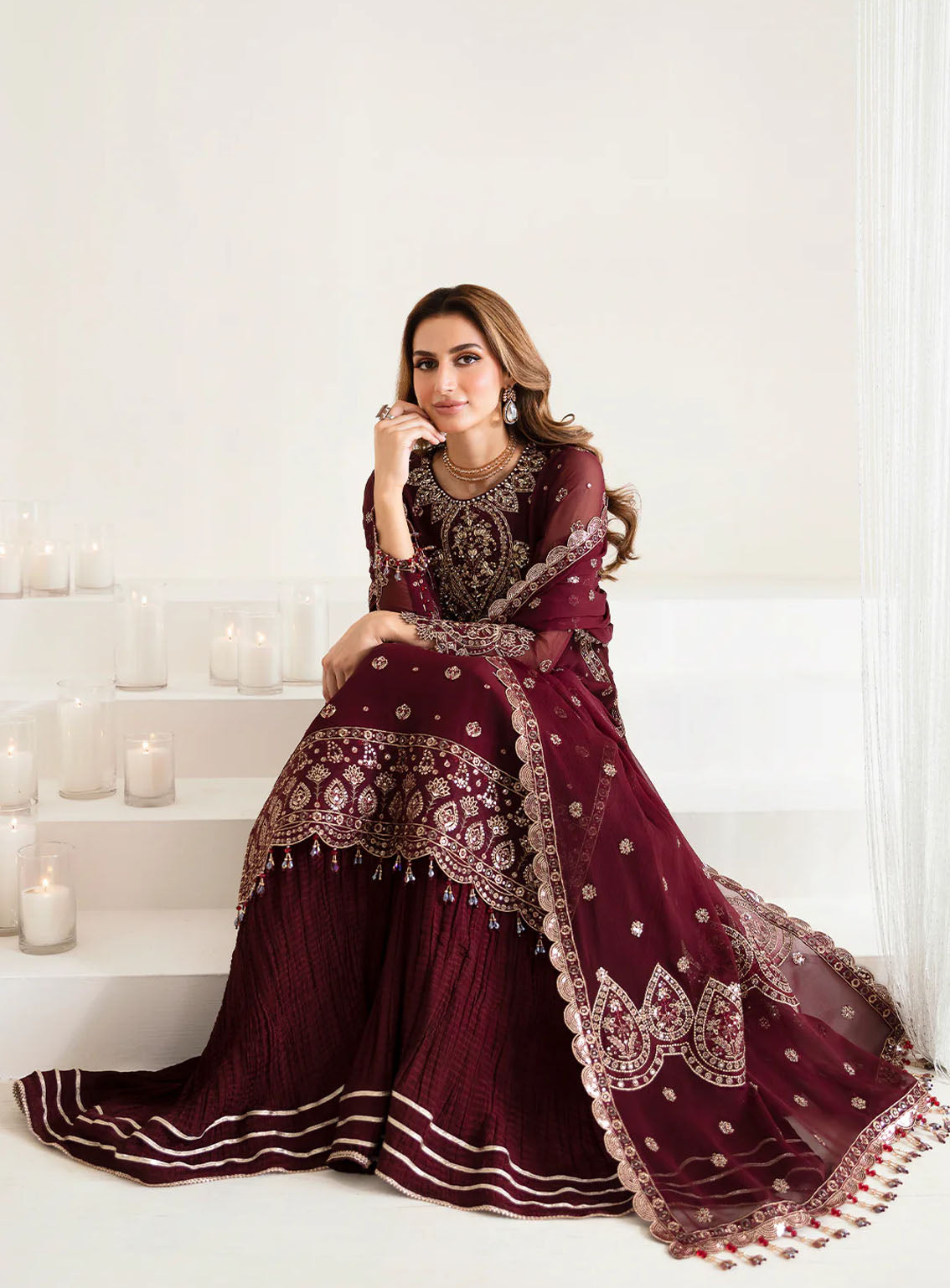 Reena By Alizeh Handcrafted Wedding Edit Chiffon 3 Piece Unstitched Suit ALZ24R AF-HM-4009 MEADOW Reena By Alizeh Handcrafted Wedding Edit Chiffon 3 Piece Unstitched Suit ALZ24R AF-HM-4009 MEADOW