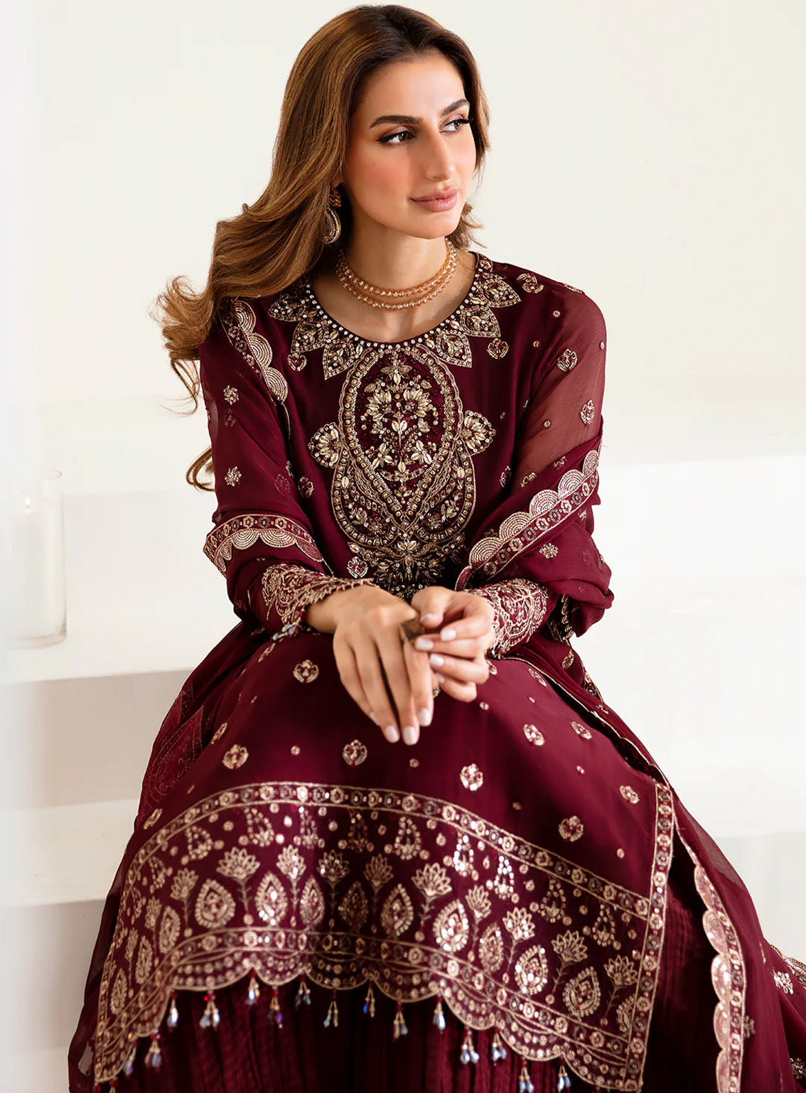 Reena By Alizeh Handcrafted Wedding Edit Chiffon 3 Piece Unstitched Suit ALZ24R AF-HM-4009 MEADOW Reena By Alizeh Handcrafted Wedding Edit Chiffon 3 Piece Unstitched Suit ALZ24R AF-HM-4009 MEADOW