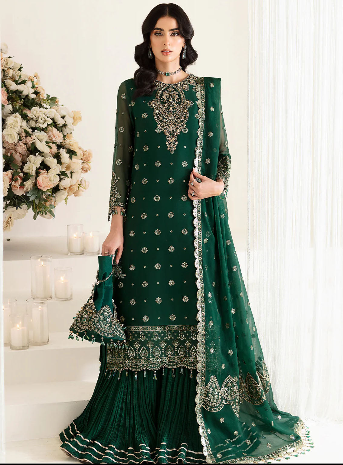 Reena By Alizeh Handcrafted Wedding Edit Chiffon 3 Piece Unstitched Suit ALZ24R AF-HM-4010 STELLA Reena By Alizeh Handcrafted Wedding Edit Chiffon 3 Piece Unstitched Suit ALZ24R AF-HM-4010 STELLA