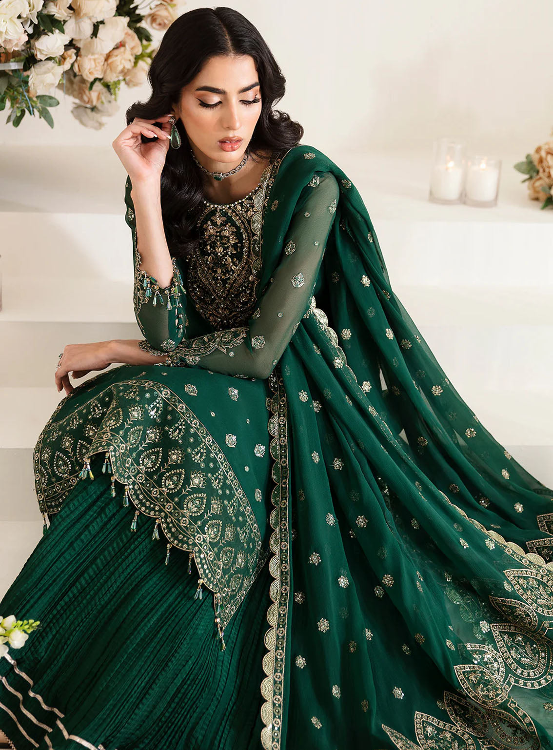Reena By Alizeh Handcrafted Wedding Edit Chiffon 3 Piece Unstitched Suit ALZ24R AF-HM-4010 STELLA Reena By Alizeh Handcrafted Wedding Edit Chiffon 3 Piece Unstitched Suit ALZ24R AF-HM-4010 STELLA