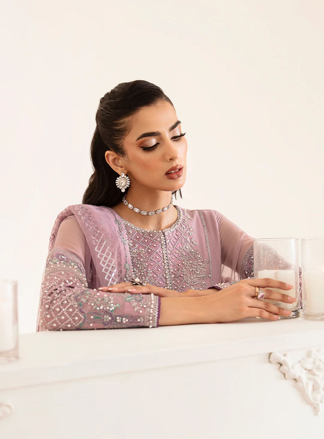Reena By Alizeh Handcrafted Wedding Edit Chiffon 3 Piece Unstitched Suit ALZ24R AF-HM-4012 VIERA Reena By Alizeh Handcrafted Wedding Edit Chiffon 3 Piece Unstitched Suit ALZ24R AF-HM-4012 VIERA