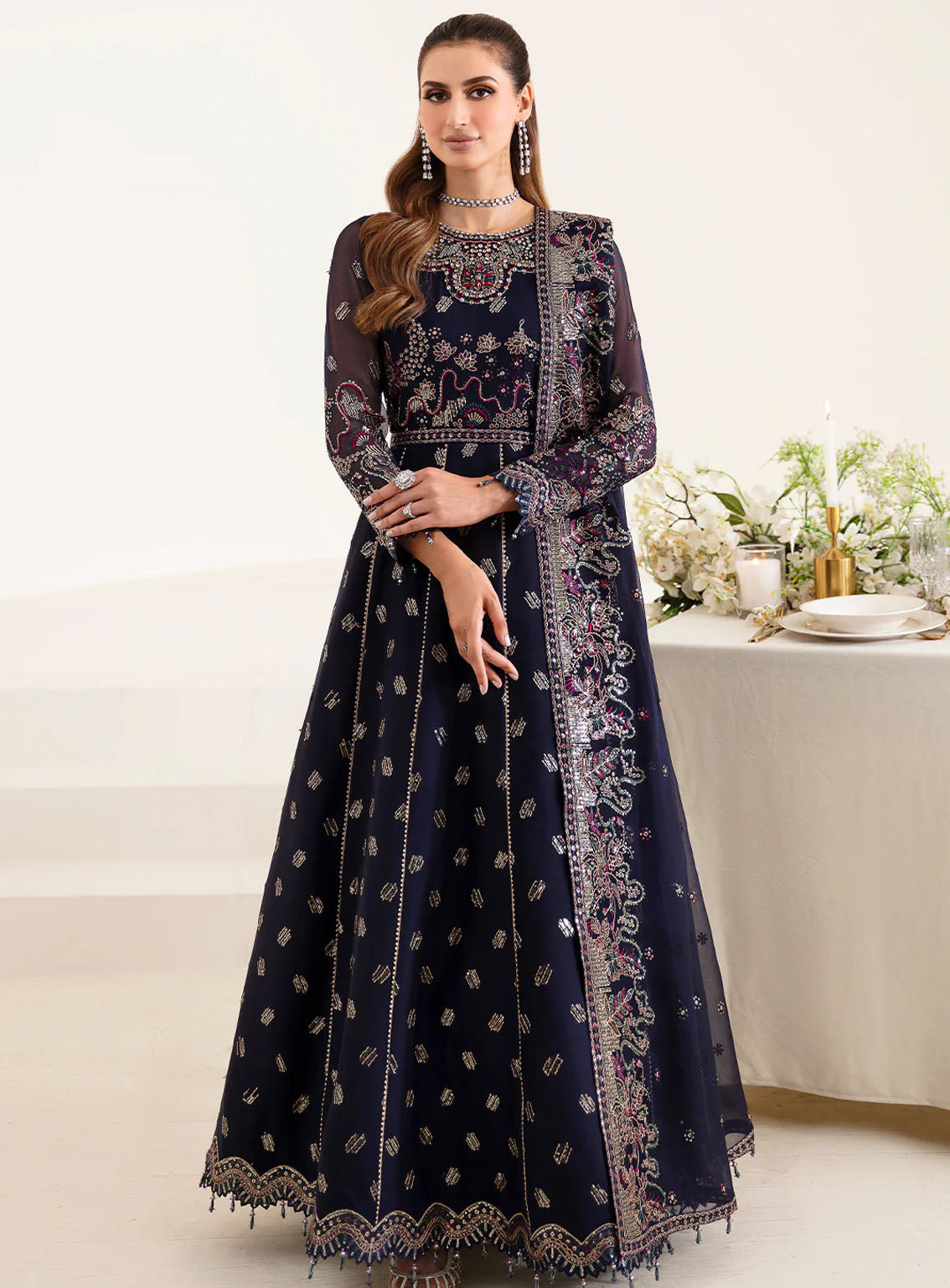 Reena By Alizeh Handcrafted Wedding Edit Chiffon 3 Piece Unstitched Suit ALZ24R AF-HM-4013 SPLENDOR Reena By Alizeh Handcrafted Wedding Edit Chiffon 3 Piece Unstitched Suit ALZ24R AF-HM-4013 SPLENDOR