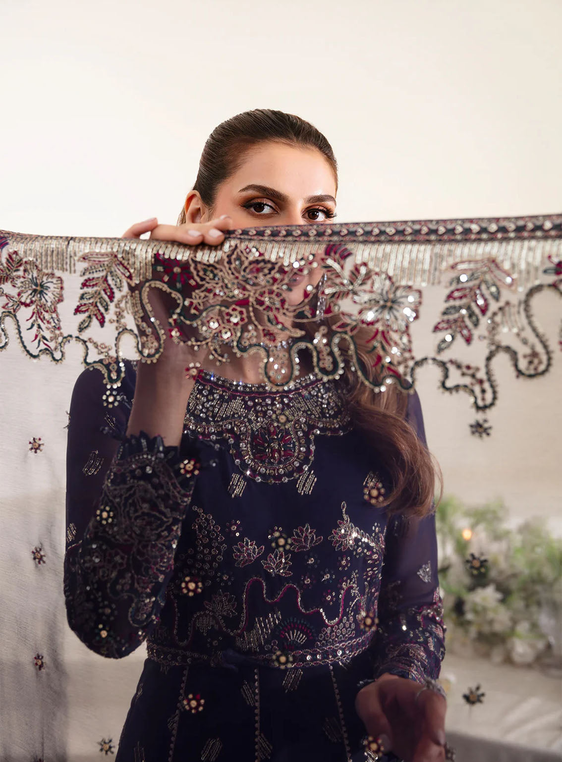 Reena By Alizeh Handcrafted Wedding Edit Chiffon 3 Piece Unstitched Suit ALZ24R AF-HM-4013 SPLENDOR Reena By Alizeh Handcrafted Wedding Edit Chiffon 3 Piece Unstitched Suit ALZ24R AF-HM-4013 SPLENDOR