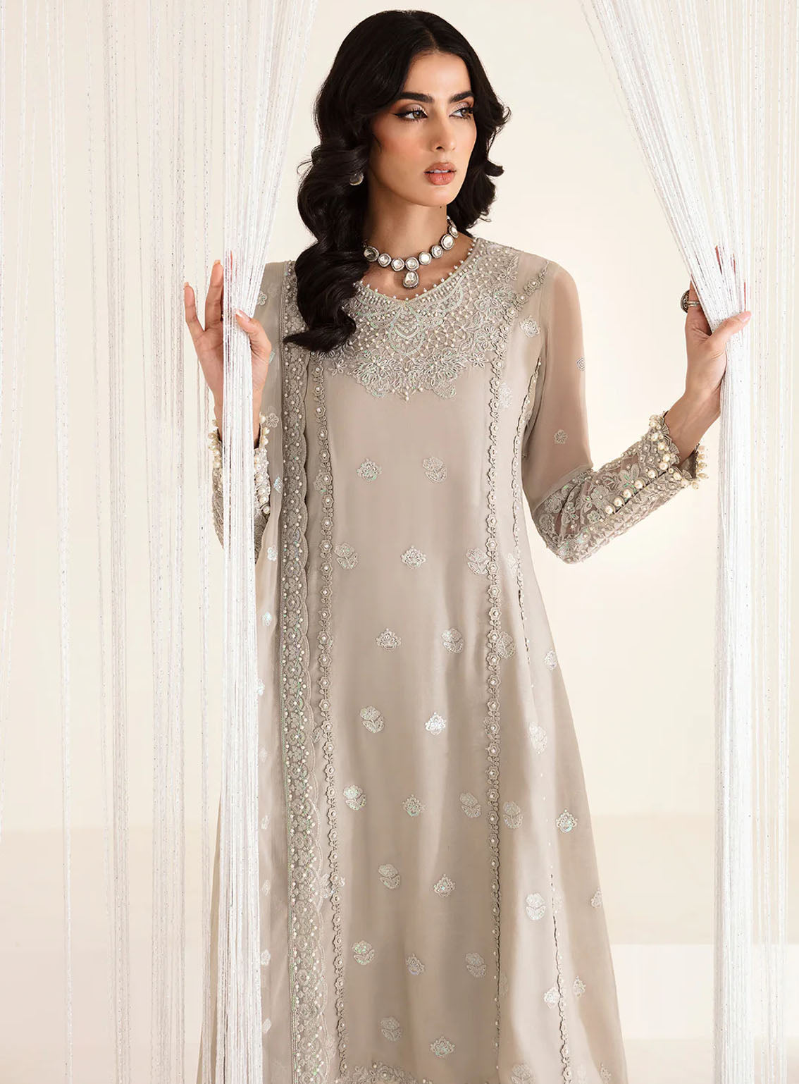 Reena By Alizeh Handcrafted Wedding Edit Chiffon 3 Piece Unstitched Suit ALZ24R AF-HM-4015 MOSAIC Reena By Alizeh Handcrafted Wedding Edit Chiffon 3 Piece Unstitched Suit ALZ24R AF-HM-4015 MOSAIC