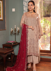 Republic By Schick Embroidered Doriya Lawn 3 Piece Unstitched Suit SDH26REDL D-04