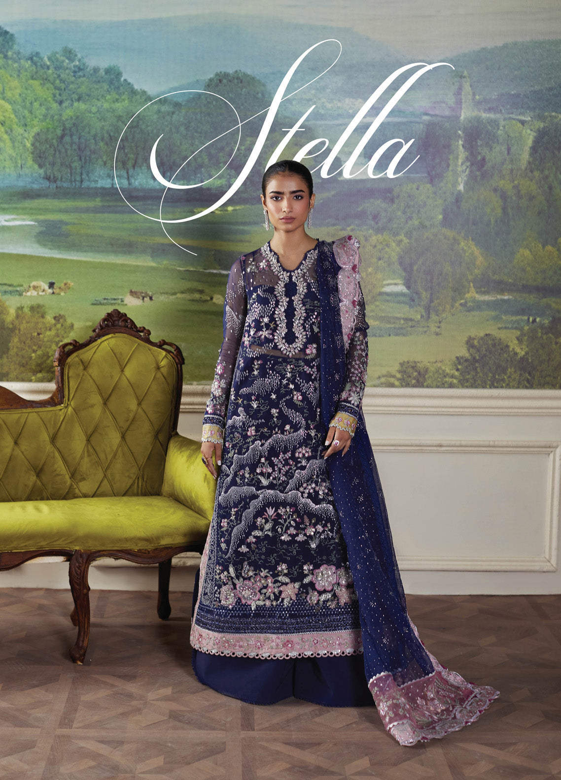 Republic WomensWear Embroidered Organza 3 Piece Unstitched Suit RW24PDV D-07 STELLA Republic WomensWear Embroidered Organza 3 Piece Unstitched Suit RW24PDV D-07 STELLA