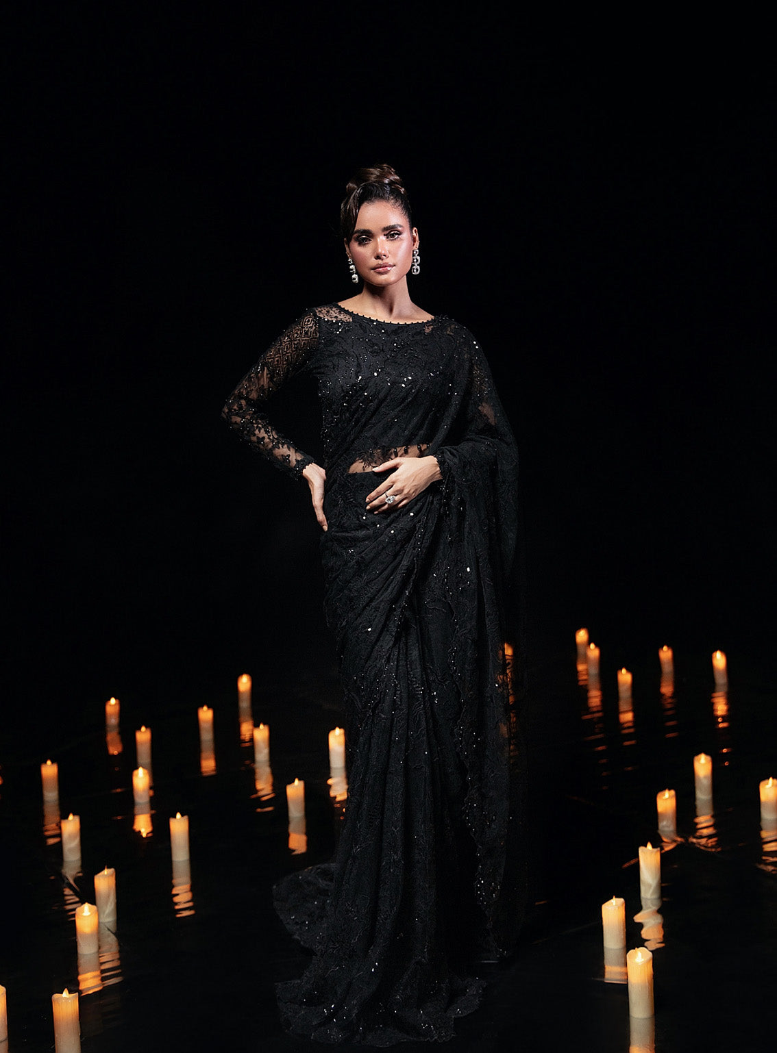 Reve By Florent Embroidered Net 3 Piece Unstitched Suit FL24R D-08 BLACKSWAN Reve By Florent Embroidered Net 3 Piece Unstitched Suit FL24R D-08 BLACKSWAN