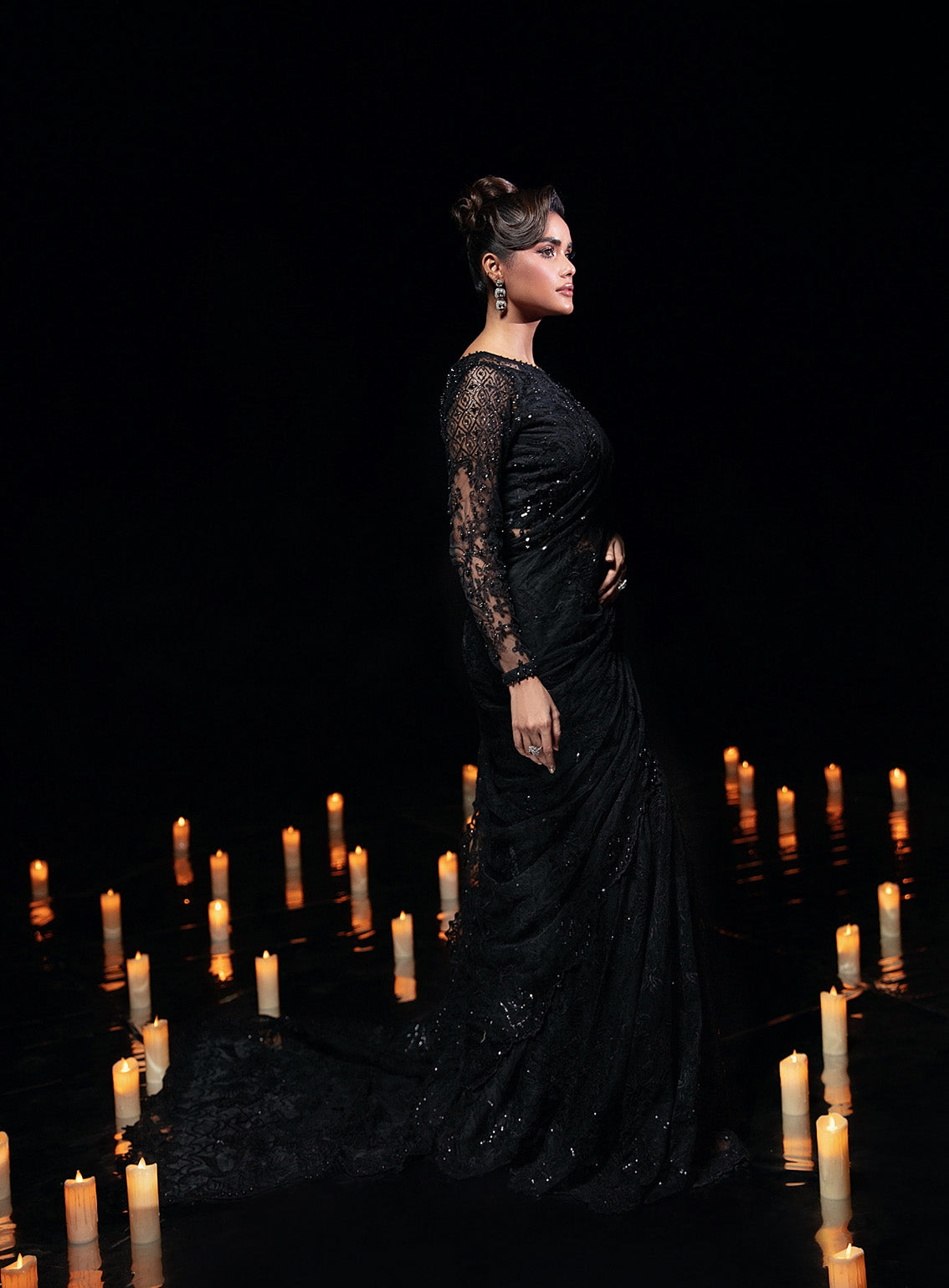 Reve By Florent Embroidered Net 3 Piece Unstitched Suit FL24R D-08 BLACKSWAN Reve By Florent Embroidered Net 3 Piece Unstitched Suit FL24R D-08 BLACKSWAN