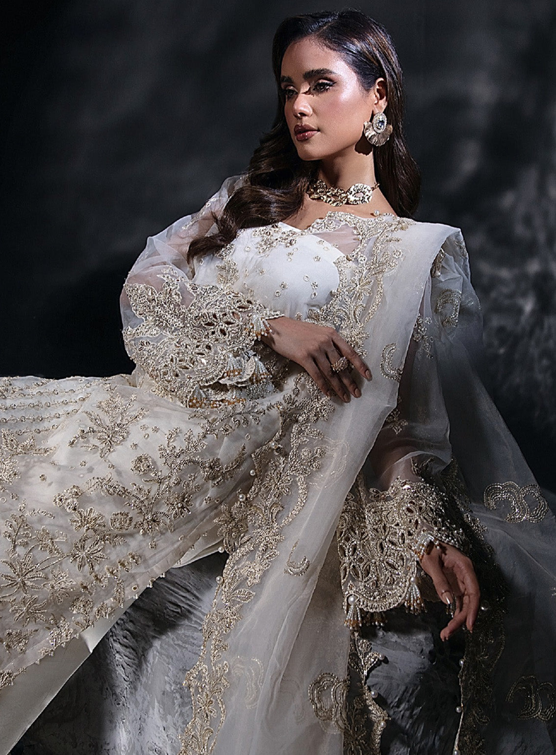 Reve By Florent Embroidered Organza 3 Piece Unstitched Suit FL24R D-05 CELESTIA Reve By Florent Embroidered Organza 3 Piece Unstitched Suit FL24R D-05 CELESTIA