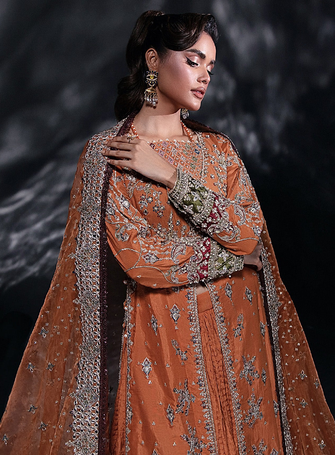 Reve By Florent Embroidered Raw Silk 3 Piece Unstitched Suit FL24R D-06 LUNAIRE Reve By Florent Embroidered Raw Silk 3 Piece Unstitched Suit FL24R D-06 LUNAIRE