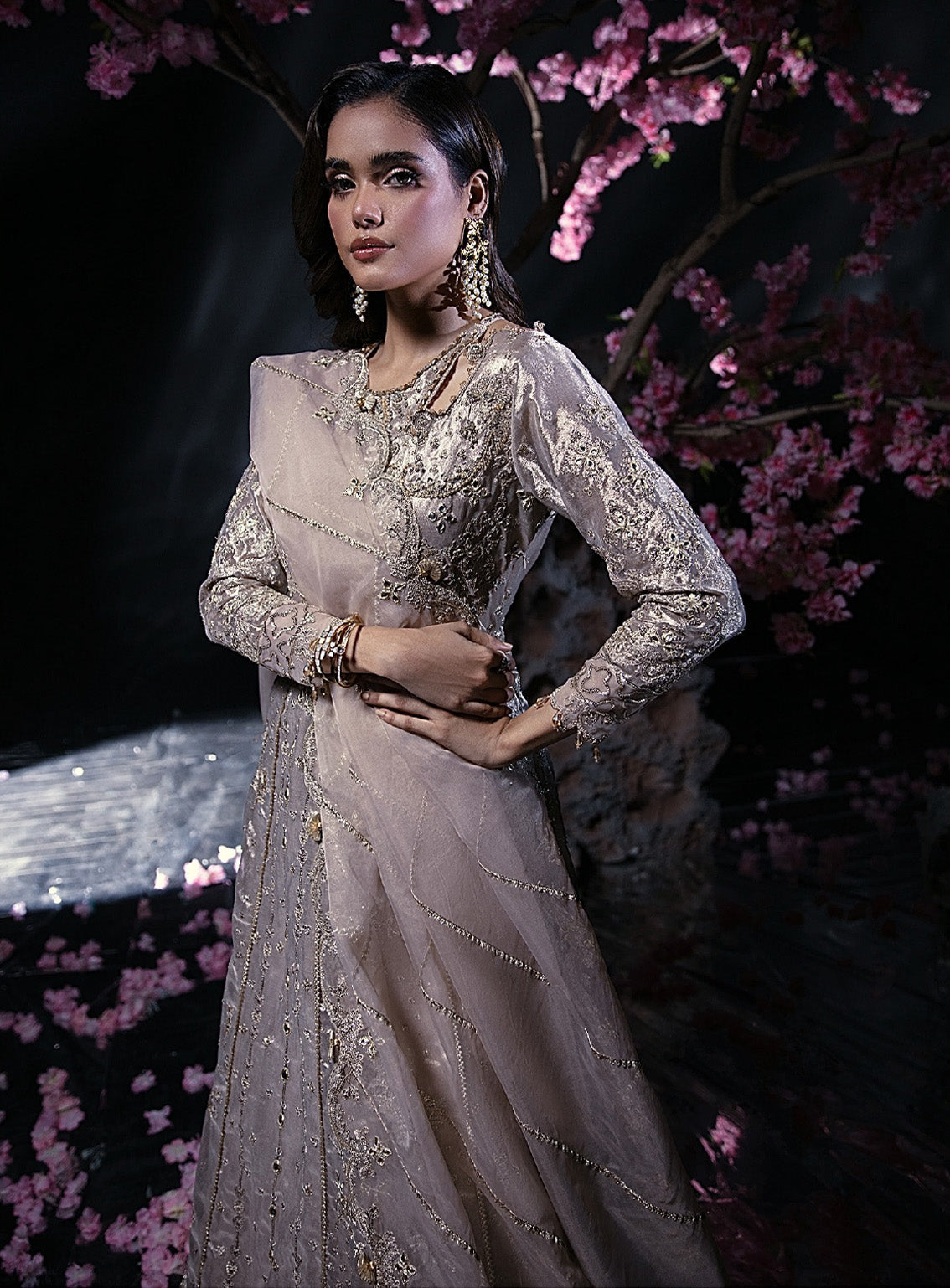 Reve By Florent Embroidered Tissue Silk 3 Piece Unstitched Suit FL24R D-07 OPALINE Reve By Florent Embroidered Tissue Silk 3 Piece Unstitched Suit FL24R D-07 OPALINE