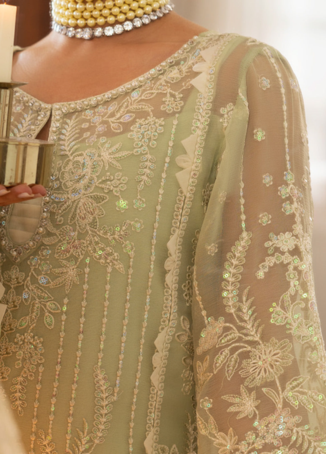 Reverie By Gulaal Embroidered Chiffon 3 Piece Unstitched Suit GL25R D-02 VIRIDA Reverie By Gulaal Embroidered Chiffon 3 Piece Unstitched Suit GL25R D-02 VIRIDA