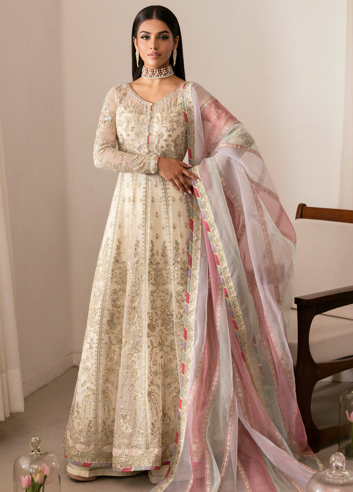 Reverie By Gulaal Embroidered Chiffon 3 Piece Unstitched Suit GL25R D-04 CHIRAGH Reverie By Gulaal Embroidered Chiffon 3 Piece Unstitched Suit GL25R D-04 CHIRAGH