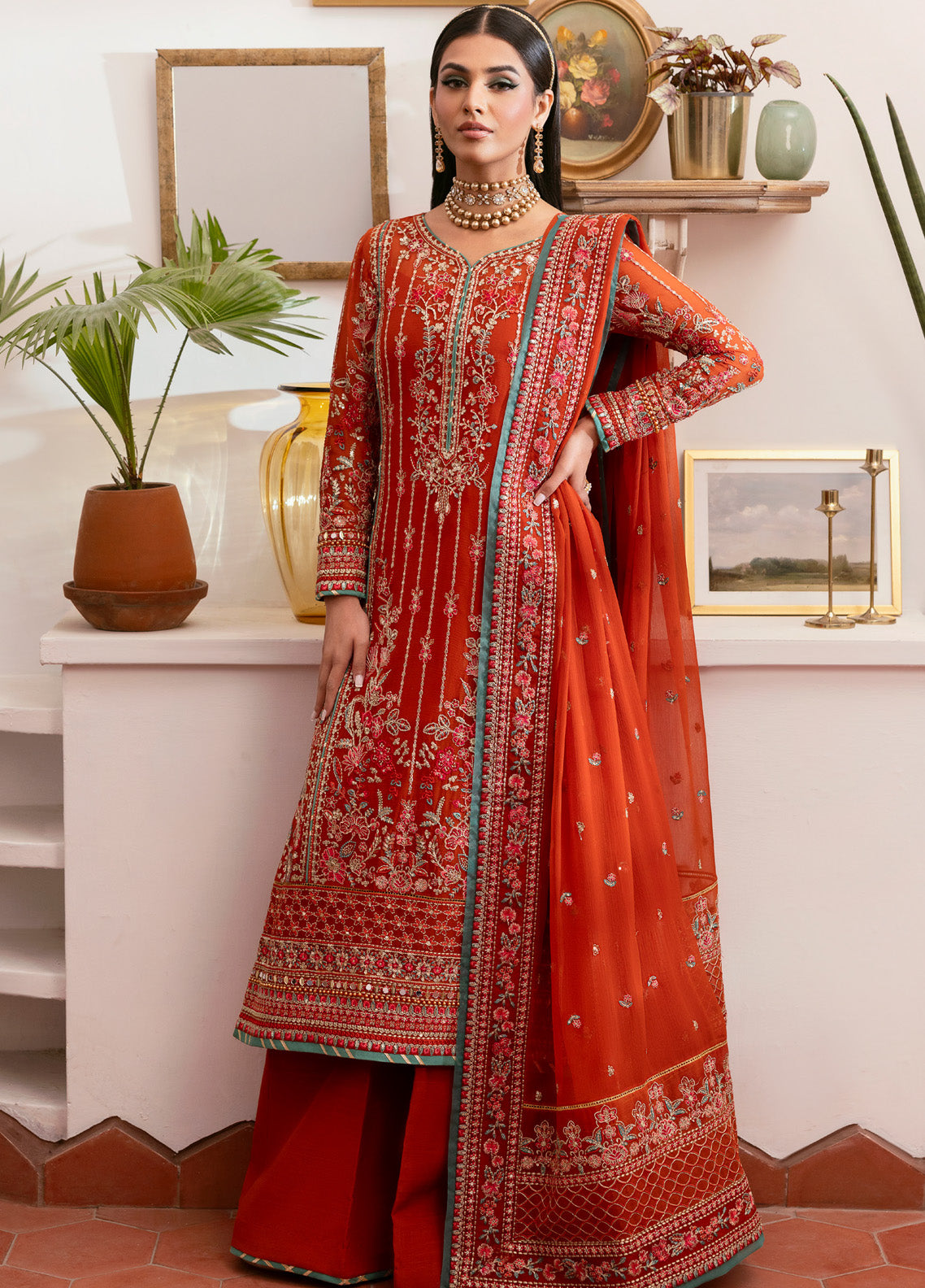 Reverie By Gulaal Embroidered Chiffon 3 Piece Unstitched Suit GL25R D-10 ZARNA Reverie By Gulaal Embroidered Chiffon 3 Piece Unstitched Suit GL25R D-10 ZARNA