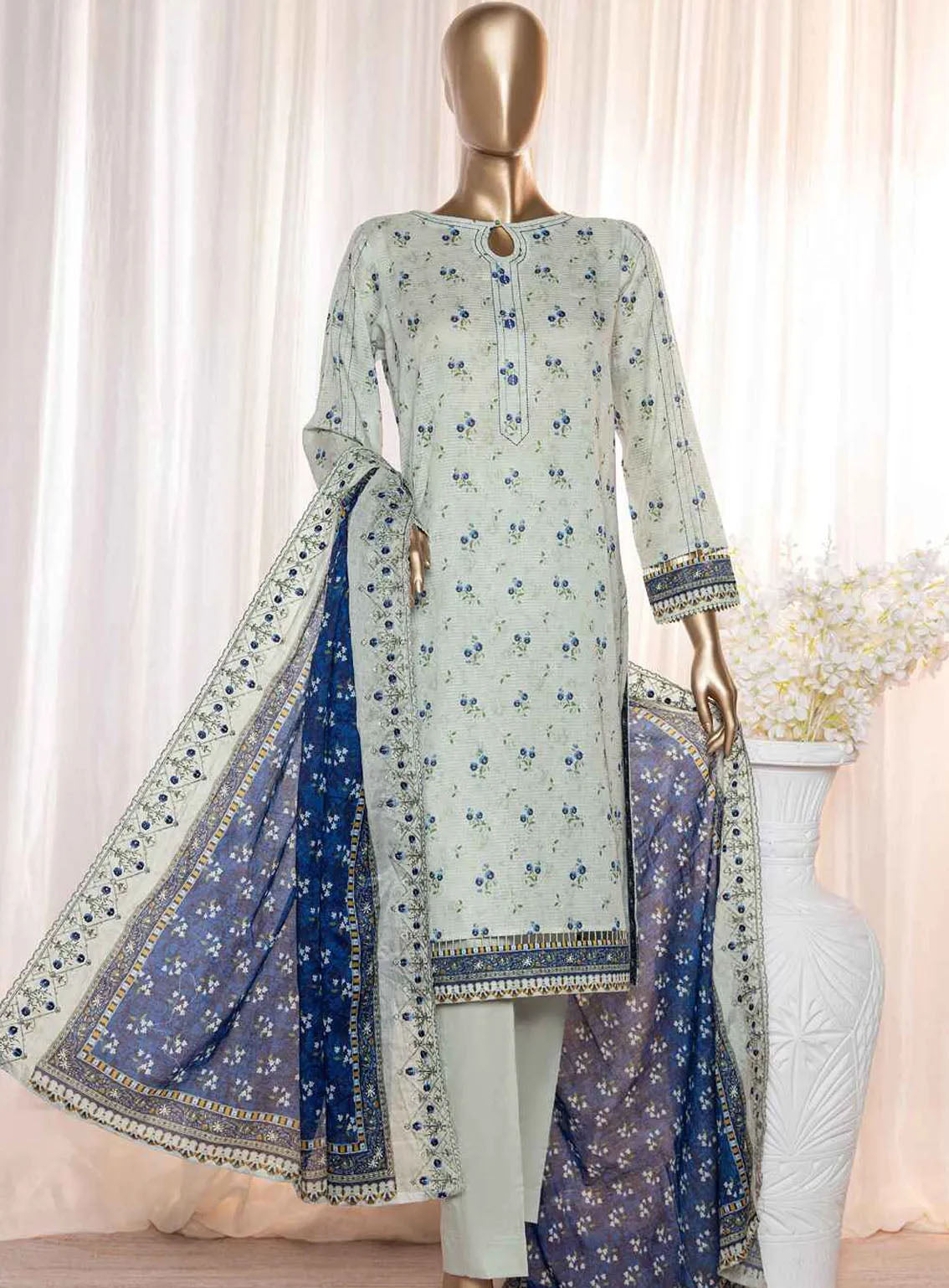 Rimjhim By HZ Textile Embroidered Lawn 3 Piece Unstitched Suit HZ24R REC-123 Rimjhim By HZ Textile Embroidered Lawn 3 Piece Unstitched Suit HZ24R REC-123