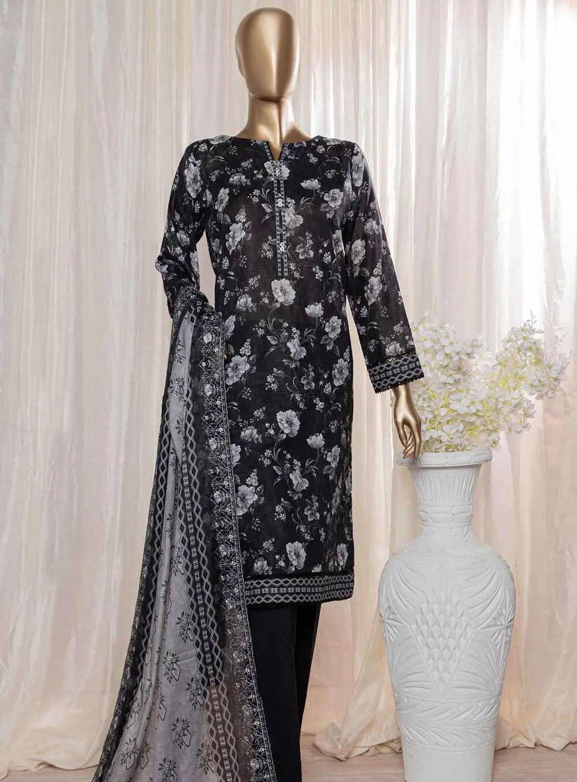 Rimjhim By HZ Textile Embroidered Lawn 3 Piece Unstitched Suit HZ24R REC-124 Rimjhim By HZ Textile Embroidered Lawn 3 Piece Unstitched Suit HZ24R REC-124