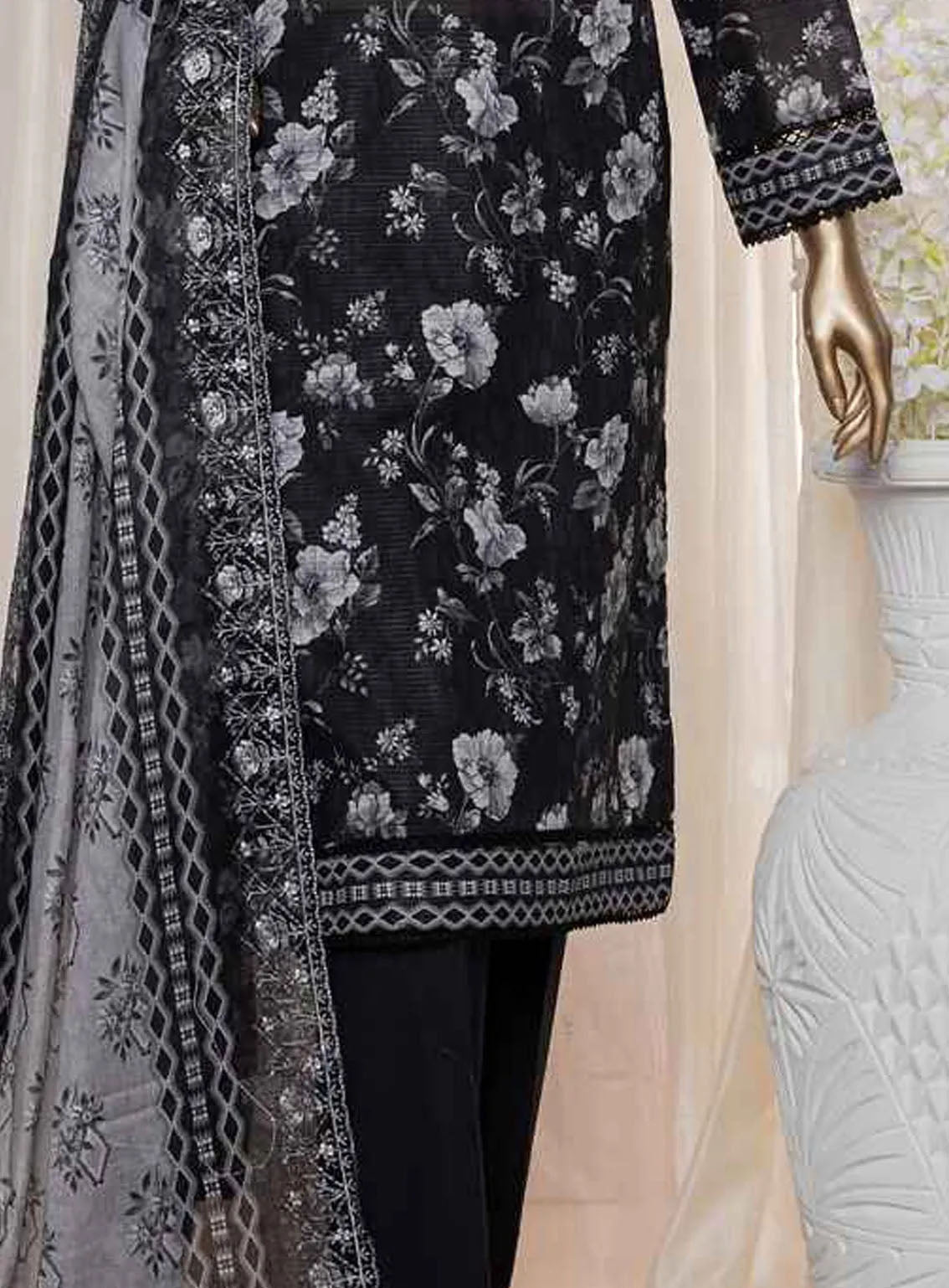 Rimjhim By HZ Textile Embroidered Lawn 3 Piece Unstitched Suit HZ24R REC-124 Rimjhim By HZ Textile Embroidered Lawn 3 Piece Unstitched Suit HZ24R REC-124