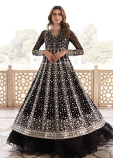 Ritzier By Farasha Embroidered Net 3 Piece Unstitched Suit FSH24R D-01 MIDNIGHT ORCHID