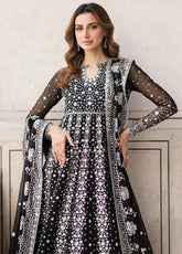 Ritzier By Farasha Embroidered Net 3 Piece Unstitched Suit FSH24R D-01 MIDNIGHT ORCHID